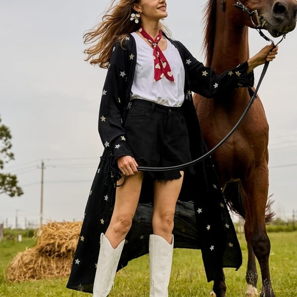 Mostrin Cowgirl Boots for Women Embroidered Cowboy Boots - Picture 7 of 7